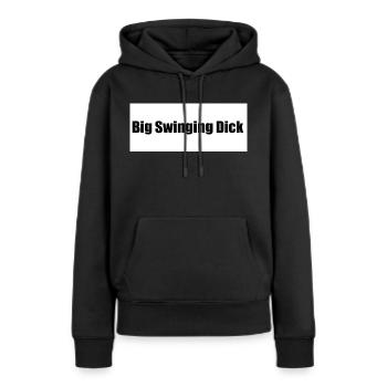 Big Swinging Dick Box Logo - Sweat à capuche Premium bio Femme - noir - Devant - Julia (174cm)