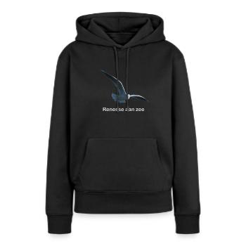 Renesse Moewe - Frauen Premium Bio Hoodie - Schwarz - Vorne - Julia (174cm)
