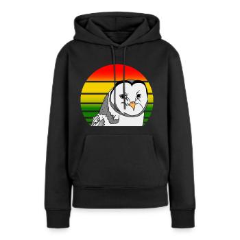 Sun Bird Speed Owl 80s Rétro - Sweat à capuche Premium bio Femme - noir - Devant - Julia (174cm)