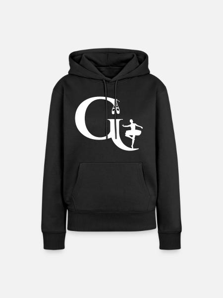 Buchstabe g Ballerina - Frauen Premium Bio Hoodie - Schwarz
