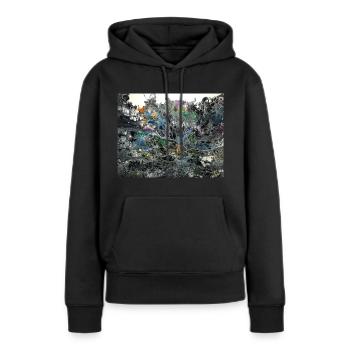 / Versement - Sweat à capuche Premium bio Femme - noir - Devant - Julia (174cm)