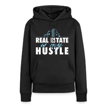 Immobilien sind meine Hektik - Makler Makler - Frauen Premium Bio Hoodie - Schwarz - Vorne - Julia (174cm)