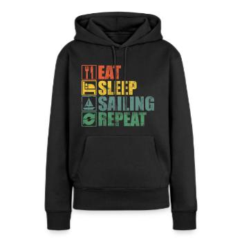 Sailing Sailing Sailors Sailing - Women’s Premium Organic Hoodie - black - Front - Julia (174cm)