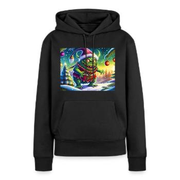 Xmas Monster - Frauen Premium Bio Hoodie - Schwarz - Vorne - Julia (174cm)