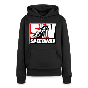 Speedway - Motorcycle Speedway - Women’s Premium Organic Hoodie - black - Front - Julia (174cm)