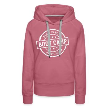 Bootcamp Trainingslager Grundausbildung US-Militär - Frauen Premium Bio Hoodie - Malve - Vorne - Isabella (175cm)