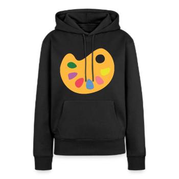 Palette d’art - Sweat à capuche Premium bio Femme - noir - Devant - Julia (174cm)