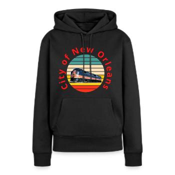 City of New Orleans - Frauen Premium Bio Hoodie - Schwarz - Vorne - Julia (174cm)