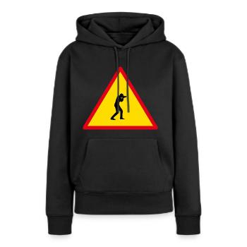 Achtung Fotograf - Frauen Premium Bio Hoodie - Schwarz - Vorne - Julia (174cm)