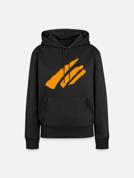 Streifen Dekoration - Frauen Premium Bio Hoodie - Schwarz