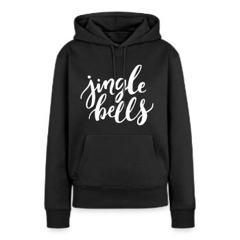 Noël Jingle Bells de Noël cadeau de Noël - Sweat à capuche Premium bio Femme - noir - Devant - Julia (174cm)