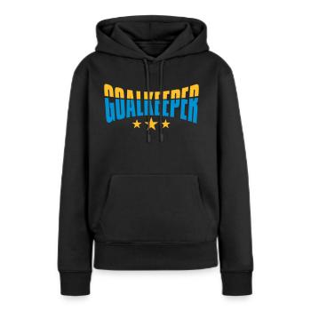torwart goalkeeper torhueter halten fussball schie - Frauen Premium Bio Hoodie - Schwarz - Vorne - Julia (174cm)