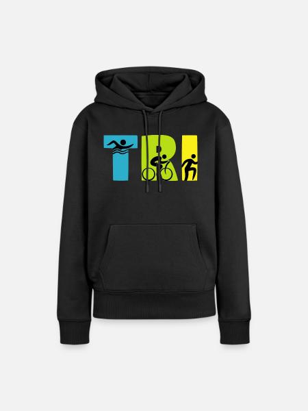 triathlon - Frauen Premium Bio Hoodie - Schwarz