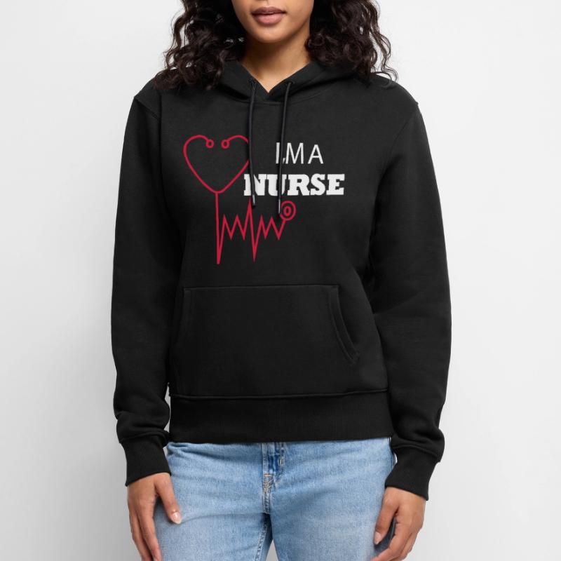 Ich bin eine Krankenschwester Ich bin eine Krankenschwester Krankenschwester Frauen Premium Bio Hoodie