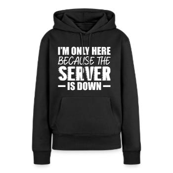 Lustiges Spielen, Server Down, Konnektivität - Frauen Premium Bio Hoodie - Schwarz - Vorne - Julia (174cm)