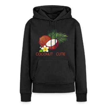Journée nationale du gâteau à la noix de coco - Sweat à capuche Premium bio Femme - noir - Devant - Julia (174cm)