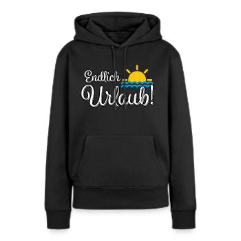Urlaub Meer Sonne Sommerzeit - Frauen Premium Bio Hoodie - Schwarz - Vorne - Julia (174cm)