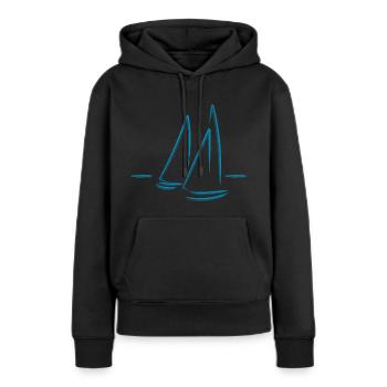 Sailing Sailing Ship Cool Art Drawing - Women’s Premium Organic Hoodie - black - Front - Julia (174cm)