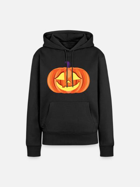 Jack O'Lantern - Halloween - Frauen Premium Bio Hoodie - Schwarz