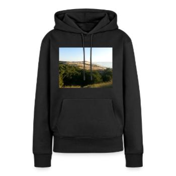 Dune du Pilat - Frauen Premium Bio Hoodie - Schwarz - Vorne - Julia (174cm)