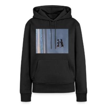 Molly the Dackel - Frauen Premium Bio Hoodie - Schwarz - Vorne - Julia (174cm)