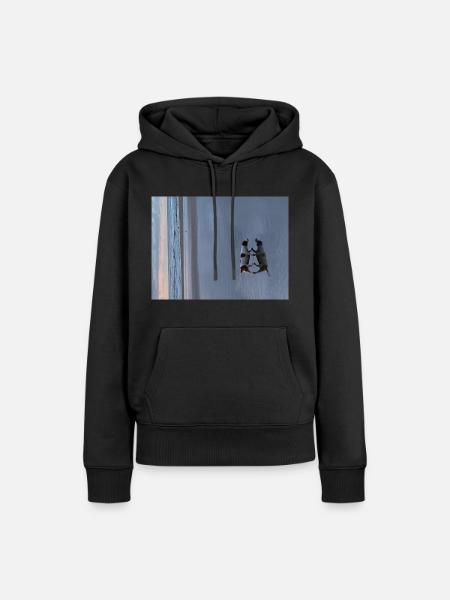 Molly the Dackel - Frauen Premium Bio Hoodie - Schwarz