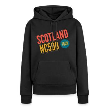 scotland nc500 tour - Women’s Premium Organic Hoodie - black - Front - Julia (174cm)