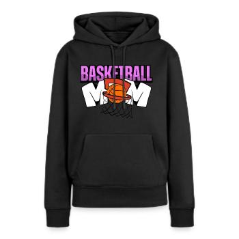 Basketball Mom - Women’s Premium Organic Hoodie - black - Front - Julia (174cm)