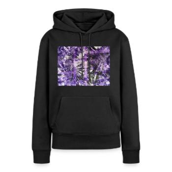 Abstraction - Frauen Premium Bio Hoodie - Schwarz - Vorne - Julia (174cm)
