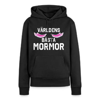 Världens bästa mormor - Sweat à capuche Premium bio Femme - noir - Devant - Julia (174cm)