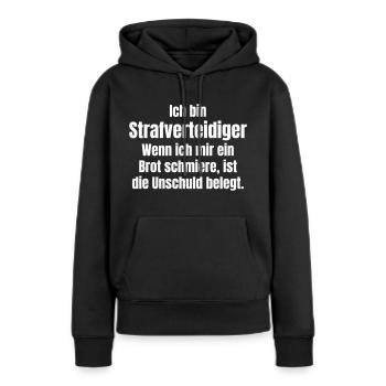 Strafverteidiger - Frauen Premium Bio Hoodie - Schwarz - Vorne - Julia (174cm)