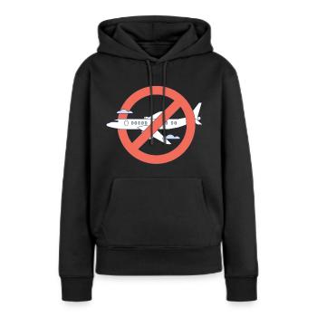 Contre les vols Protection de l’environnement Protection de la nature Changement climatique - Sweat à capuche Premium bio Femme - noir - Devant - Julia (174cm)