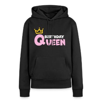 Cadeau d’anniversaire de la reine de la Couronne - Sweat à capuche Premium bio Femme - noir - Devant - Julia (174cm)