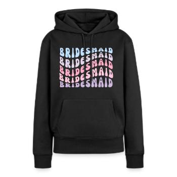Bridesmaid pastel - Sweat à capuche Premium bio Femme - noir - Devant - Julia (174cm)