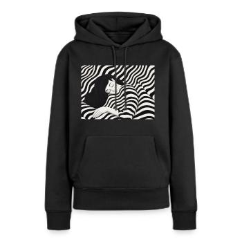 Produits dérivés de la conception de la dame endormie - Sweat à capuche Premium bio Femme - noir - Devant - Julia (174cm)