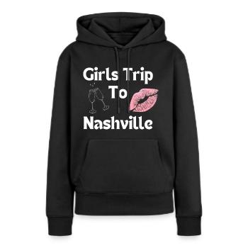 Voyage entre filles à Nashville - Sweat à capuche Premium bio Femme - noir - Devant - Julia (174cm)