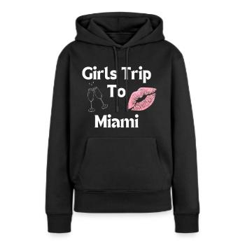 Girls Trip to Miami Hen Party - Women’s Premium Organic Hoodie - black - Front - Julia (174cm)