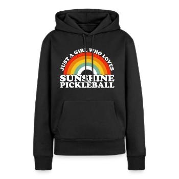 Just A Girl Who Loves Sunshine And Pickleball - Women’s Premium Organic Hoodie - black - Front - Julia (174cm)