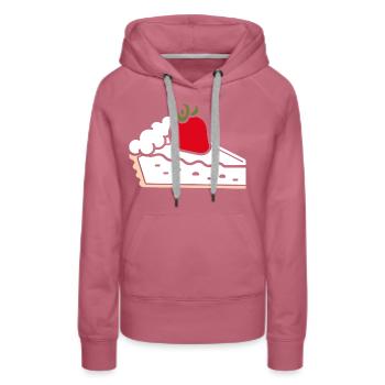 Tarte aux fraises - Sweat à capuche Premium bio Femme - mauve - Devant - Isabella (175cm)