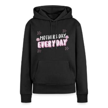 Jeden Tag Muttertag - Frauen Premium Bio Hoodie - Schwarz - Vorne - Julia (174cm)