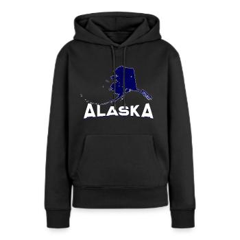 Alaska - Sweat à capuche Premium bio Femme - noir - Devant - Julia (174cm)