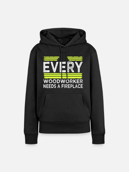 cabinetmaker tools cutter forestry - Frauen Premium Bio Hoodie - Schwarz