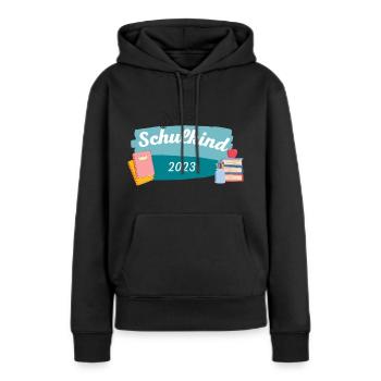 Schulkind 2023 - Frauen Premium Bio Hoodie - Schwarz - Vorne - Julia (174cm)