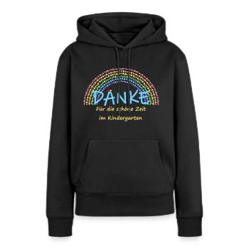 Kindergarten Verabschiedung Geschenk Einschulung - Frauen Premium Bio Hoodie - Schwarz - Vorne - Julia (174cm)