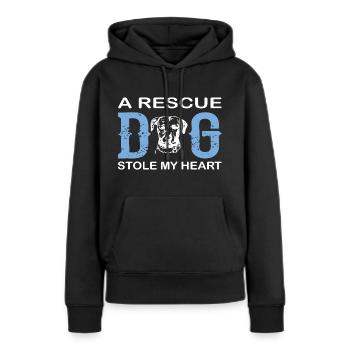 PawPrint Couture - Frauen Premium Bio Hoodie - Schwarz - Vorne - Julia (174cm)