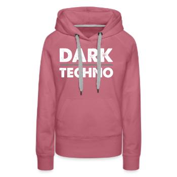 Dark Techno Vintage Audacieux - Sweat à capuche Premium bio Femme - mauve - Devant - Isabella (175cm)
