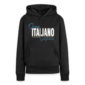 Italiener, Italienisch, Typisch - Frauen Premium Bio Hoodie - Schwarz - Vorne - Julia (174cm)
