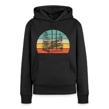 Sauna design – for relaxation fans - Women’s Premium Organic Hoodie - black - Front - Julia (174cm)