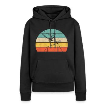 Reckturnen – Für echte Turner - Frauen Premium Bio Hoodie - Schwarz - Vorne - Julia (174cm)