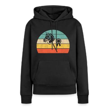 Hobby Horsing - Frauen Premium Bio Hoodie - Schwarz - Vorne - Julia (174cm)